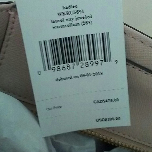 NWT Kate Spade LARGE Laurel Way Jeweled Vellum - Picture 7 of 13